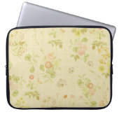 Vintages Blumen Laptopschutzhülle (Vorderseite)