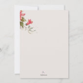 Vintages Blumen mit den Vögeln, die Einladung (Rückseite)