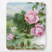 Vintages Blumen Mousepad (Vorne)