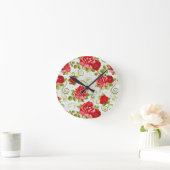Vintages Blumen Runde Wanduhr (Zuhause)