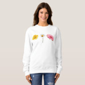 Vintages Blumen-Sweatshirt Sweatshirt (Vorne ganz)