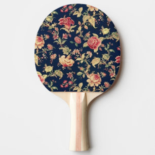 Vintages Blumen Tischtennis Schläger