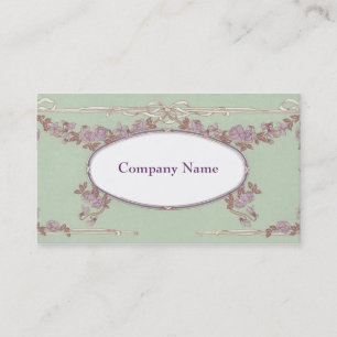 Vintages Blumen Visitenkarte
