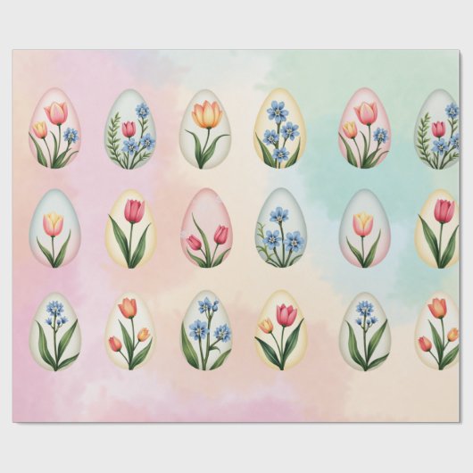 Vintages Blumenäi-Verpackungspapier Geschenkpapier (Flach)