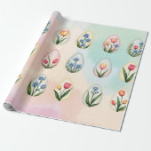 Vintages Blumenäi-Verpackungspapier Geschenkpapier (Ungerollt)