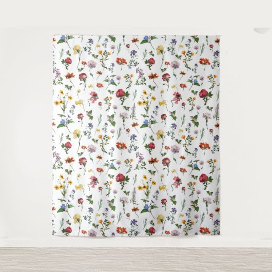 Vintages Blumenband - Hintergrund der Blume Wandteppich (Vorderseite)