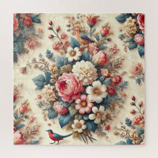 Vintages Blumenband Puzzle (Vertikal)