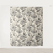 Vintages Blumenband Wandteppich (Vorderseite)