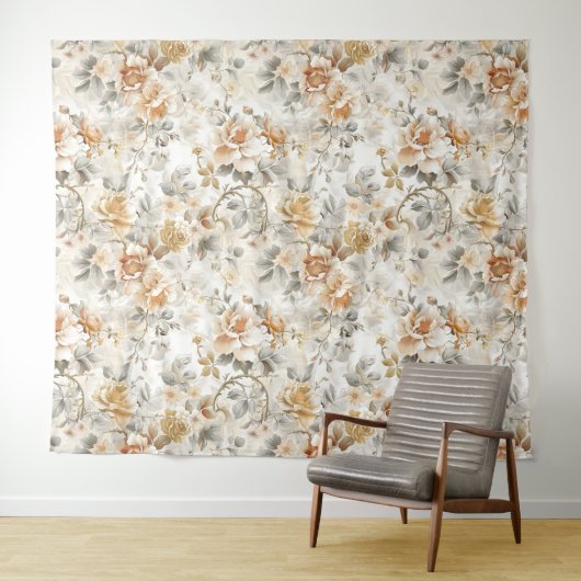 Vintages Blumenband Wandteppich (Beispiel (Horizontal))