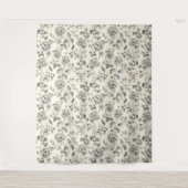 Vintages Blumenband Wandteppich (Vorderseite)