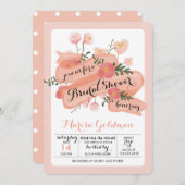 Vintages Blumenbanner-Brautparty Einladung (Vorne/Hinten)