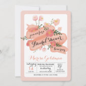 Vintages Blumenbanner-Brautparty Einladung (Vorderseite)