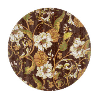 Vintages Blumenbarock: Magnolien, Rose Muster. Schneidebrett