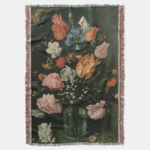 Vintages Blumenbarock, Vase der Blume in einer Nis Decke