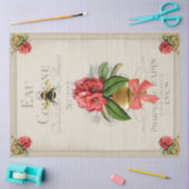 Vintages Blumenbienendekoupage Crafting Seidenpapier (Basteln)