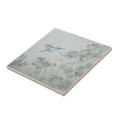 Vintages Blumenblau Fliese (Seite)