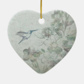 Vintages Blumenblau Keramik Ornament (Hinten)