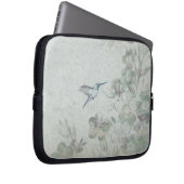 Vintages Blumenblau Laptopschutzhülle (Vorne Rechts)