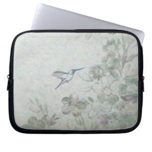 Vintages Blumenblau Laptopschutzhülle