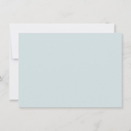 Vintages Blumenblau Mitteilungskarte (Rückseite)