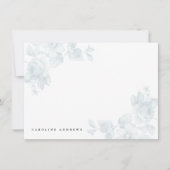 Vintages Blumenblau Mitteilungskarte (Vorderseite)