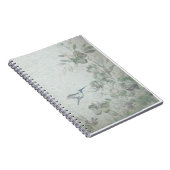 Vintages Blumenblau Notizblock (Rechte Seite)