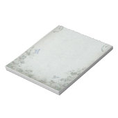 Vintages Blumenblau Notizblock (Rotiert)