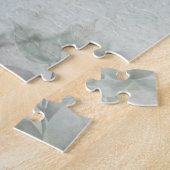 Vintages Blumenblau Puzzle (Seite)