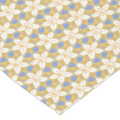 Vintages Blumenblau und Gelb-Jonquil-Muster Tischdecke (Schrägansicht)