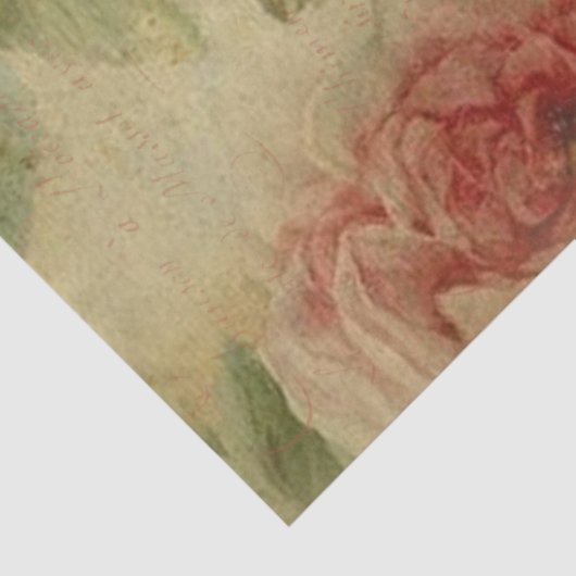 Vintages BlumenBouquet-Skript Ephemera Decoupage Seidenpapier (Ausschnitt)