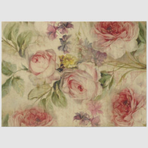 Vintages BlumenBouquet-Skript Ephemera Decoupage Seidenpapier