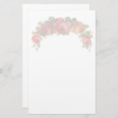 Vintages Blumenbriefpapier auf gerecyceltem Papier (Vorne/Hinten)