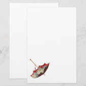 Vintages Blumenbriefpapier auf gerecyceltem Papier (Vorne/Hinten)
