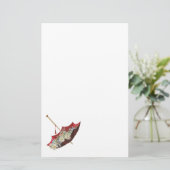 Vintages Blumenbriefpapier auf gerecyceltem Papier (Stehend Vorderseite)