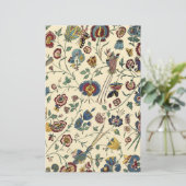 Vintages Blumenbriefpapier Briefpapier (Stehend Vorderseite)