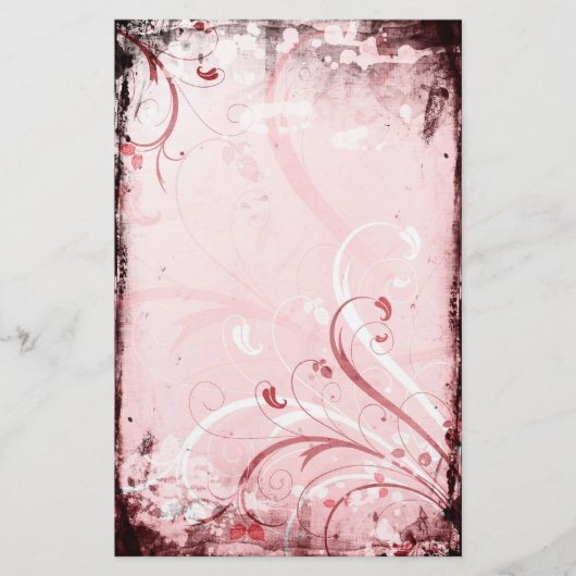 Vintages Blumenbriefpapier Briefpapier (Vorderseite)