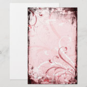 Vintages Blumenbriefpapier Briefpapier (Vorne/Hinten)