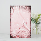 Vintages Blumenbriefpapier Briefpapier (Stehend Vorderseite)