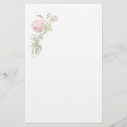 Vintages Blumenbriefpapier Briefpapier (Vorderseite)