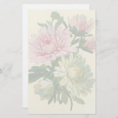 Vintages Blumenbriefpapier Briefpapier (Vorne/Hinten)
