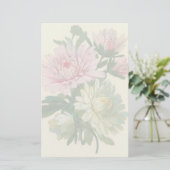 Vintages Blumenbriefpapier Briefpapier (Stehend Vorderseite)