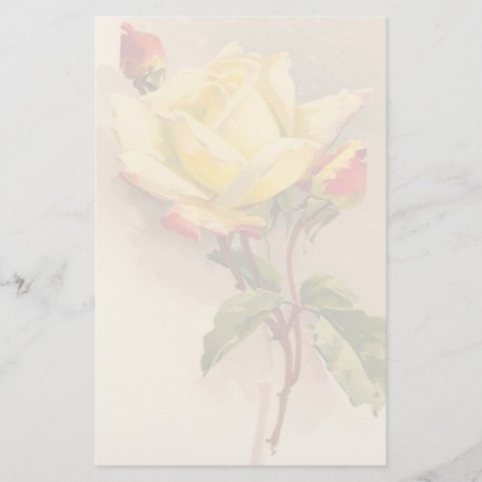 Vintages Blumenbriefpapier Briefpapier (Vorderseite)
