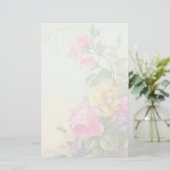 Vintages Blumenbriefpapier Briefpapier (Stehend Vorderseite)