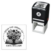 Vintages Blumenbuch aus der Bibliothek der Briefma Permastempel (Beispiel)