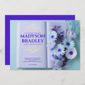 Vintages Blumenbuch Einladung (Vorne/Hinten)