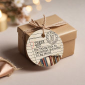 Vintages Blumenbücher Brautparty Vielen Dank Geschenkanhänger