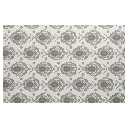 Vintages Blumendamast-Muster-Gewebe Stoff (Fat Quarter (45,7 x 55,9 cm))