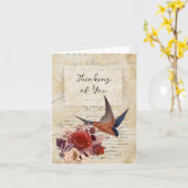 Vintages Blumendenken Karte (Gelbe Blume)