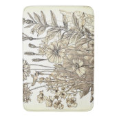 Vintages Blumendesign Badematte (Vorderseite Vertikal)