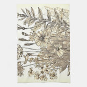 Vintages Blumendesign Geschirrtuch (Vertikal)